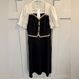 NWT Goella Black & Cream Dress‎